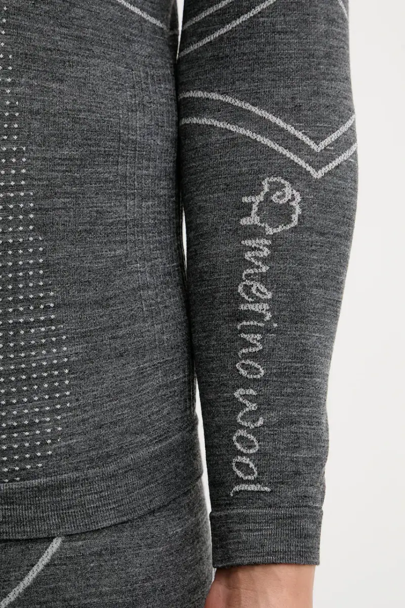 biancheria intima funzionale in lana Grigio miniatura 5