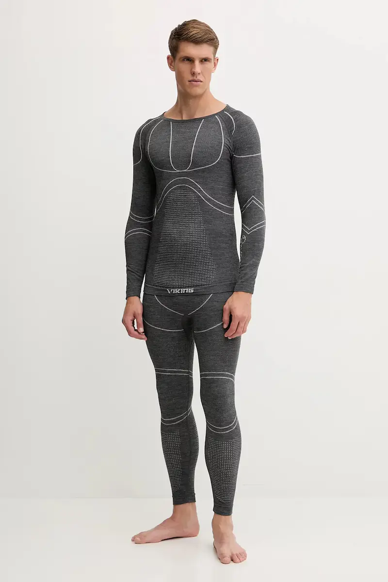 biancheria intima funzionale in lana Grigio