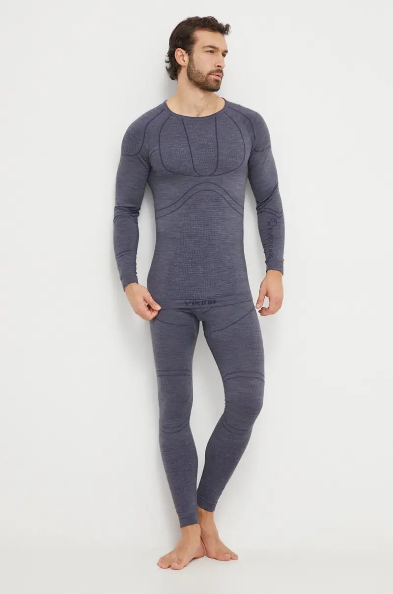 longsleeve funzionale Lan Pro Merino colore blu miniatura 2