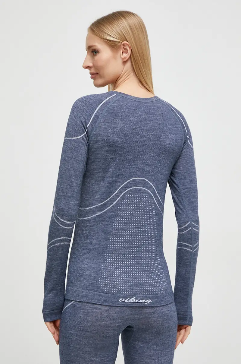 longsleeve funzionale Lana Pro Merino colore blu miniatura 3