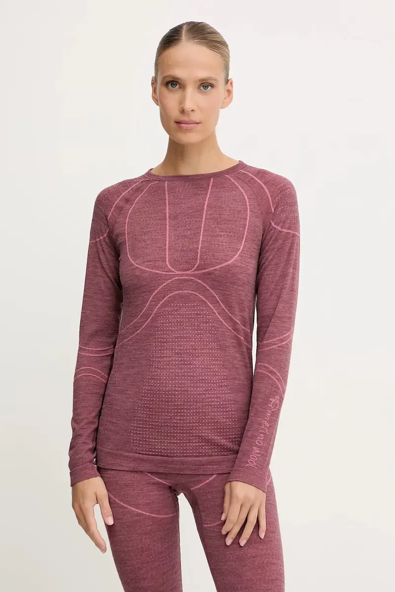 longsleeve funzionale Lana Pro Merino colore blu Rosso