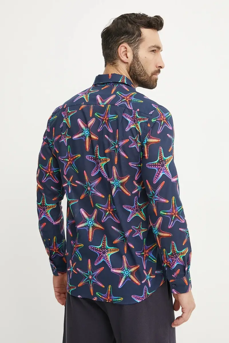 camicia in cotone CARACAL Blu navy miniatura 2