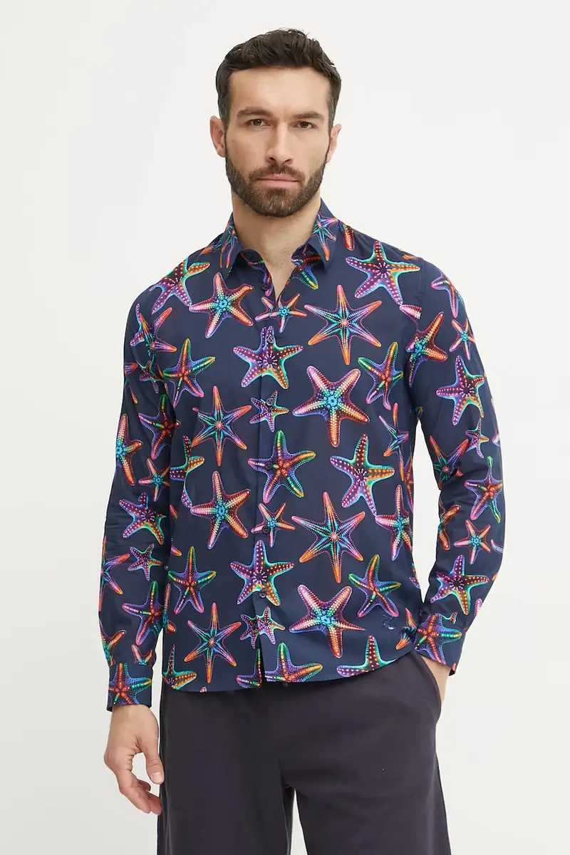 camicia in cotone CARACAL Blu navy