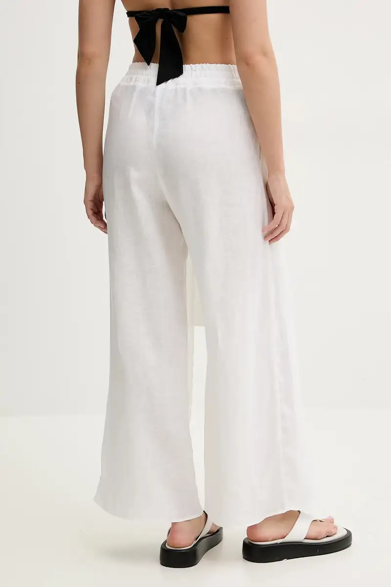 pantaloni in lino LAMISS Beige miniatura 3