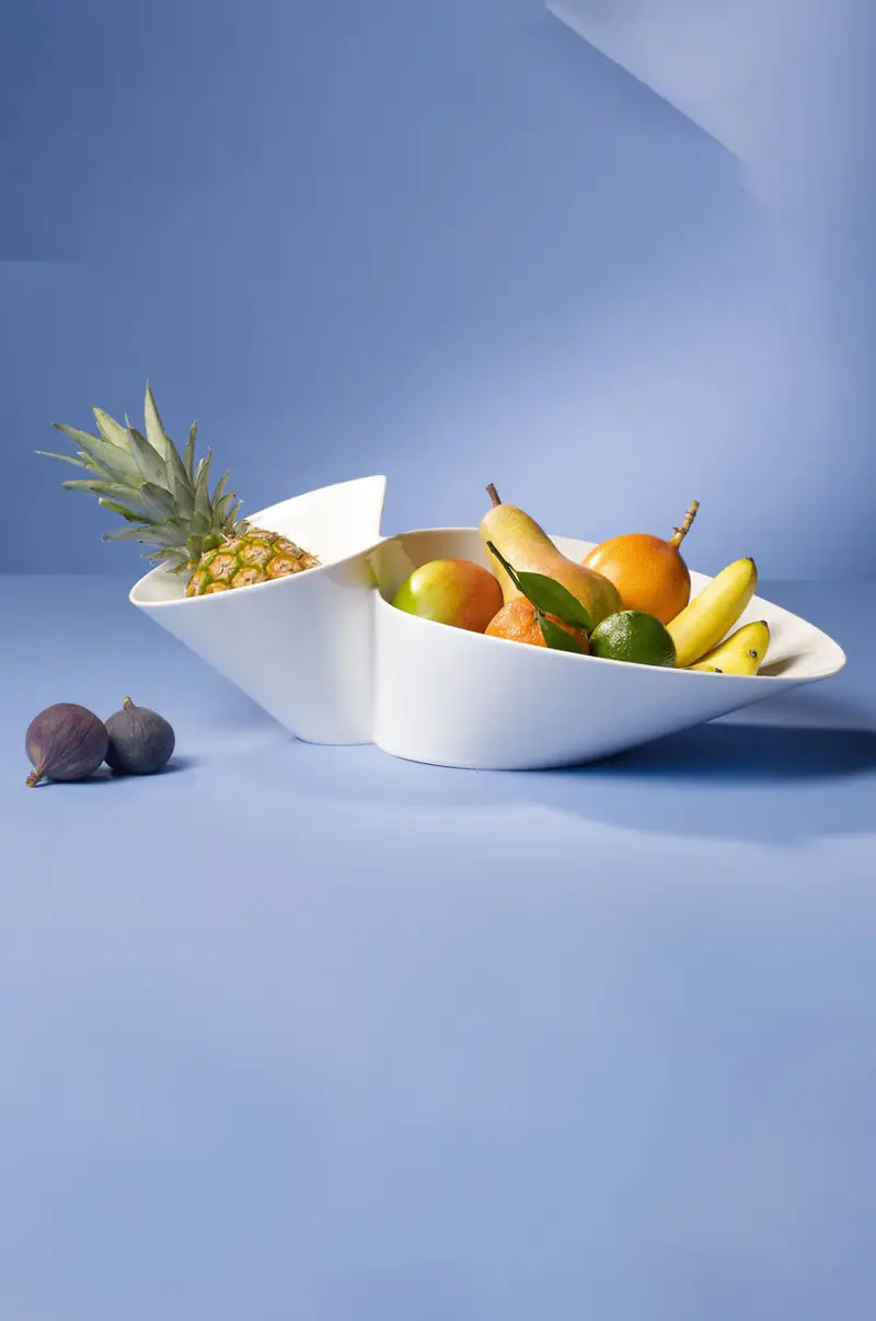 doppia ciotola NewWave Bianco miniatura 2