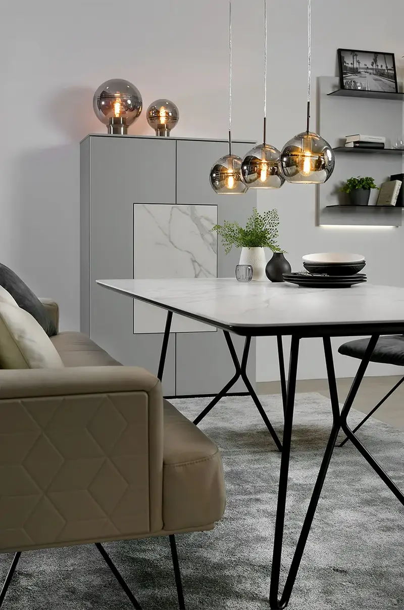 lampada da tavolo Tokio Grigio miniatura 2