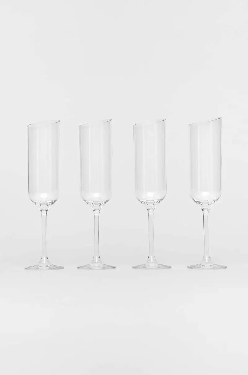 set calici per il champagne NewMoon pacco da 4 Transparente