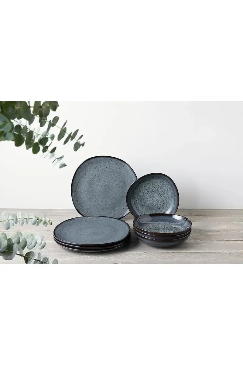 set da pranzo per 4 persone Lave Gris pacco da 8 Blu miniatura 2