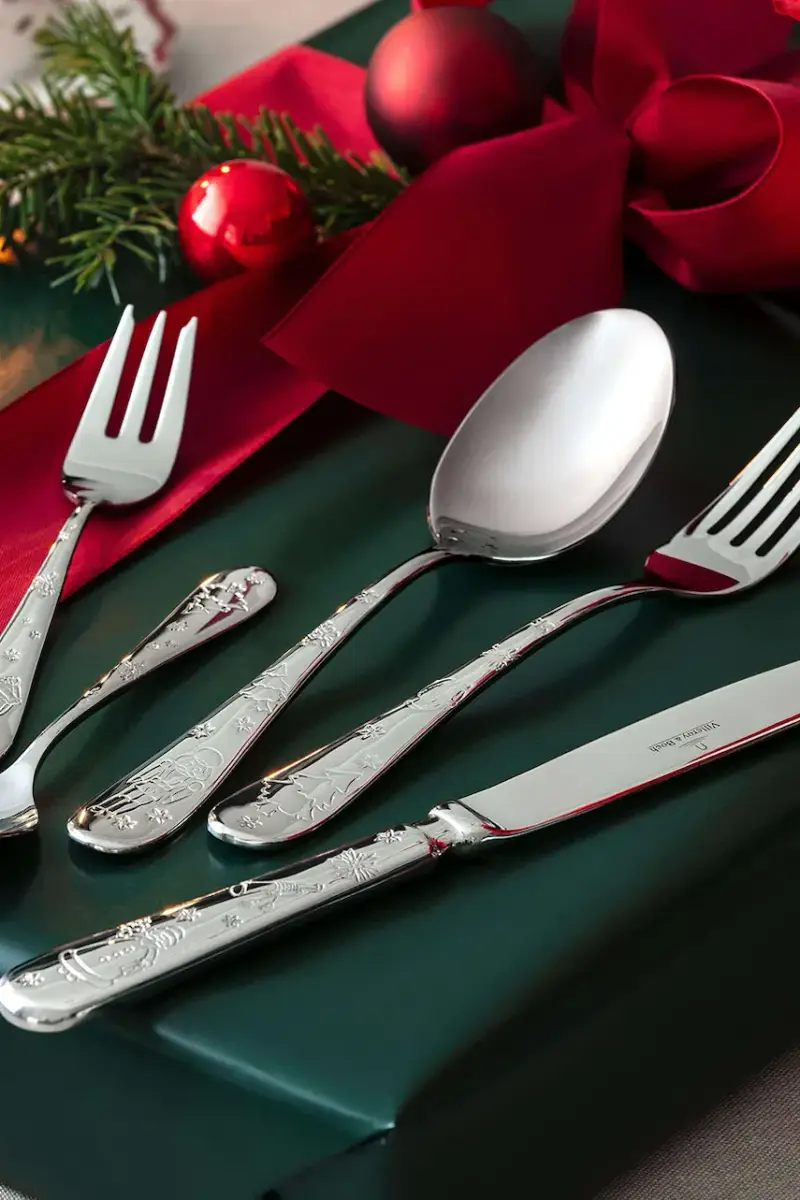 set di posate di natale 30 elementów, 44 x 29 x 6, 5 cm Grigio miniatura 2