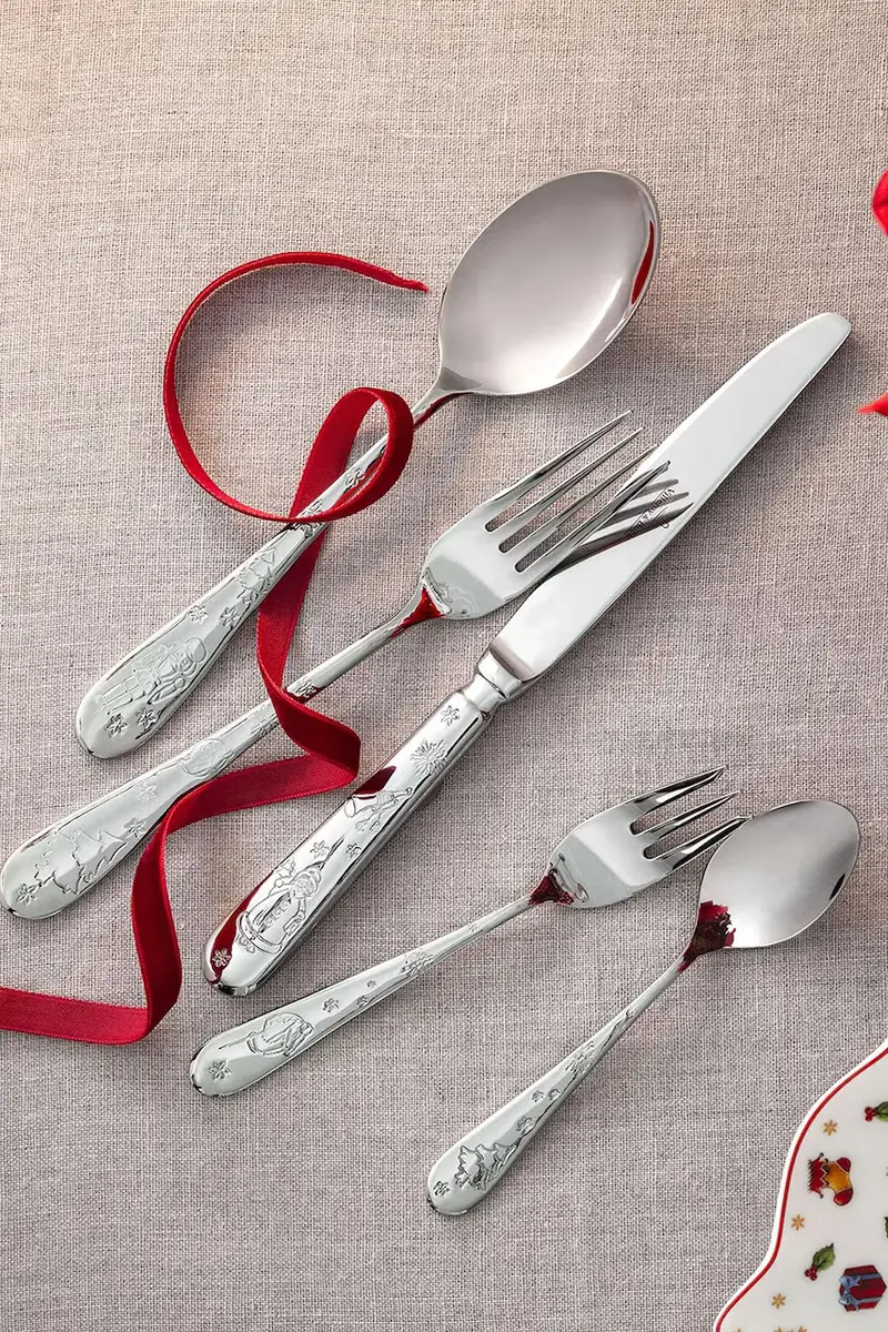 set di posate di natale 30 elementów, 44 x 29 x 6, 5 cm Grigio miniatura 3