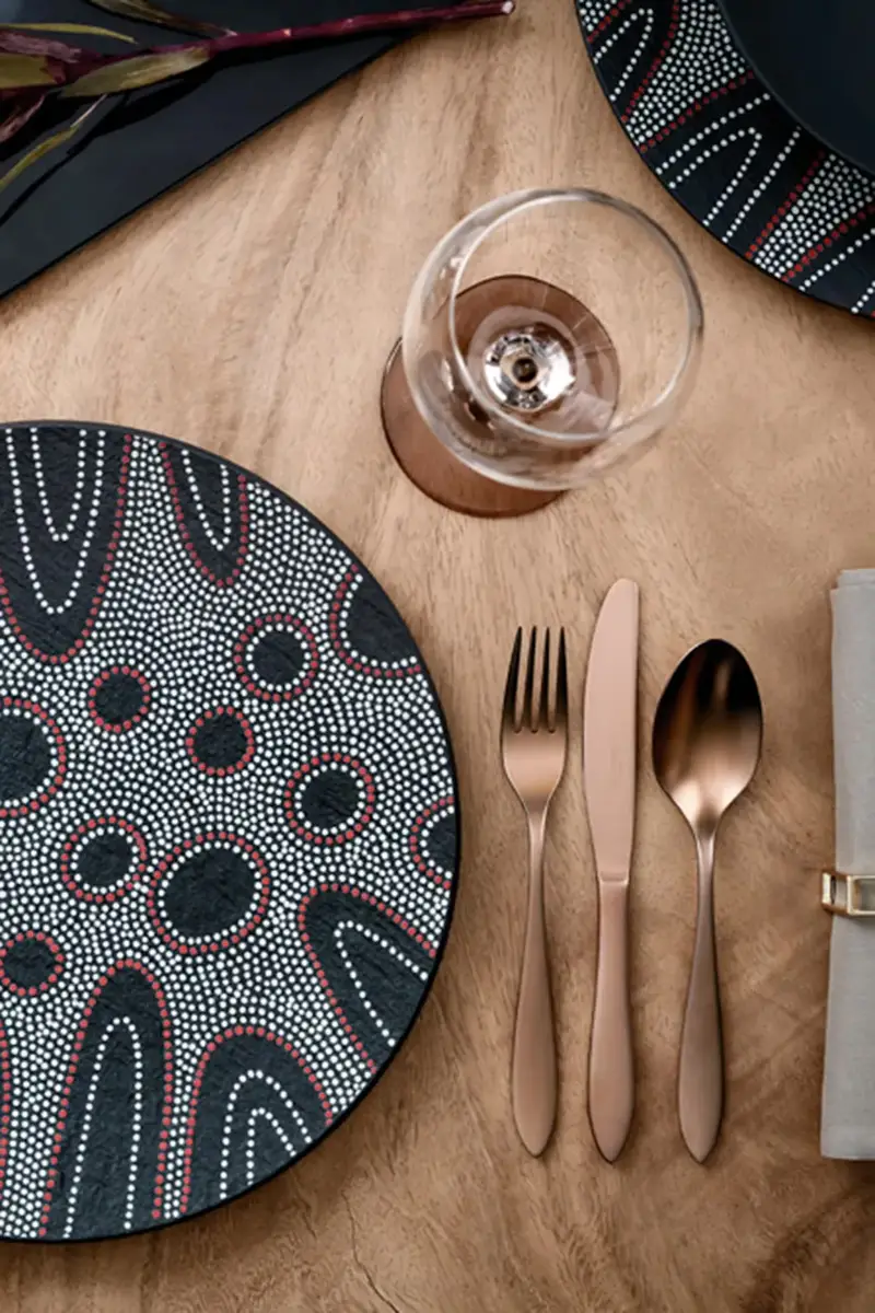 set di posate per 4 persone colore beige miniatura 2