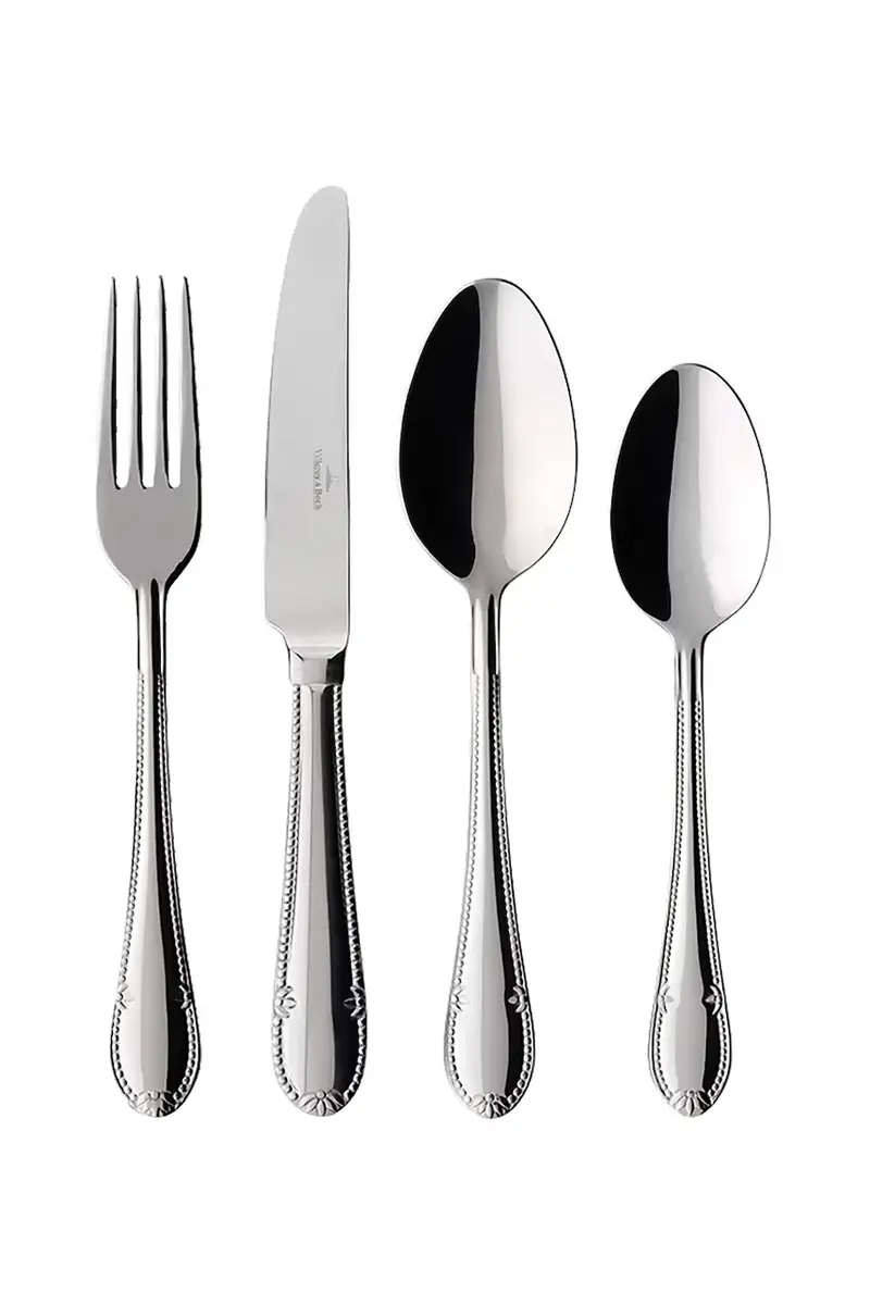 set di posate per 6 persone Mademoiselle confezione da 24 pezzi colore grigio