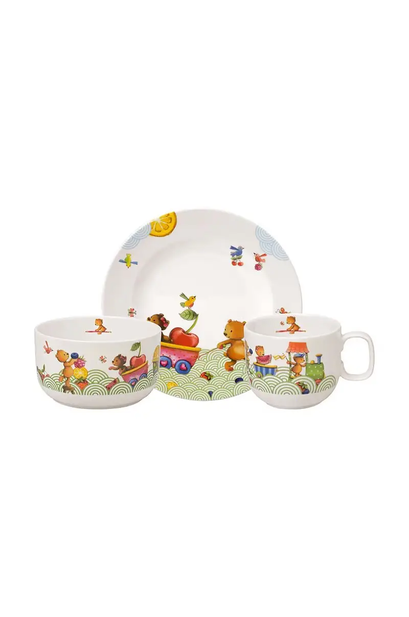 set per la colazione per bambini Hungry as a Bear pacco da 3 Multicolore