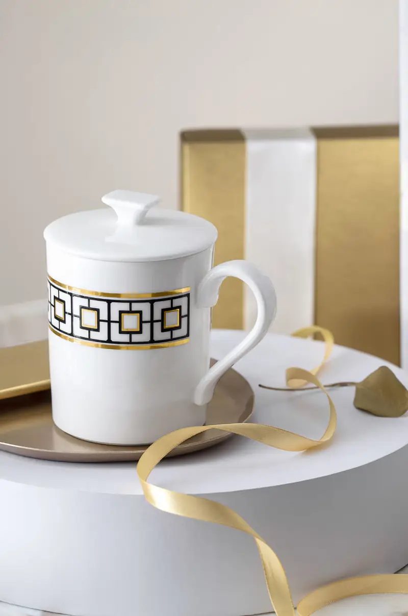 tazza con coperchio MetroChic Bianco miniatura 2