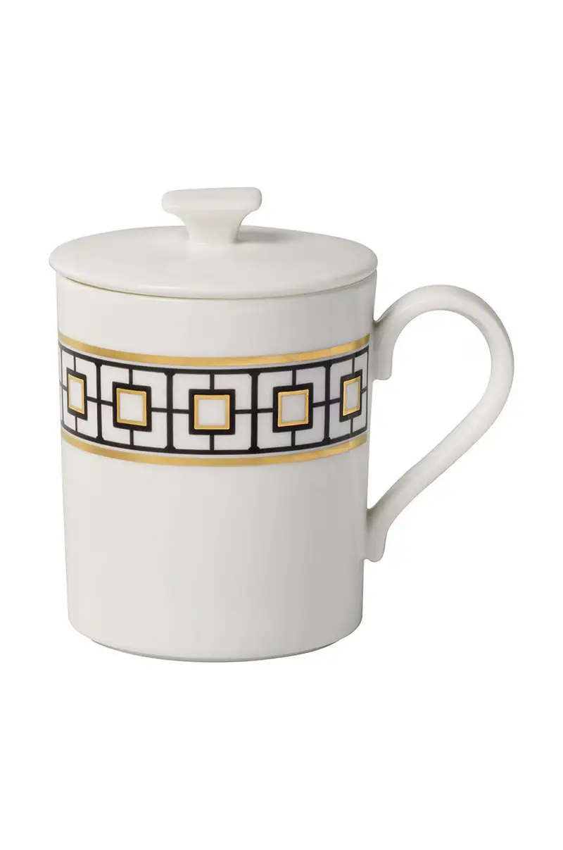 tazza con coperchio MetroChic Bianco