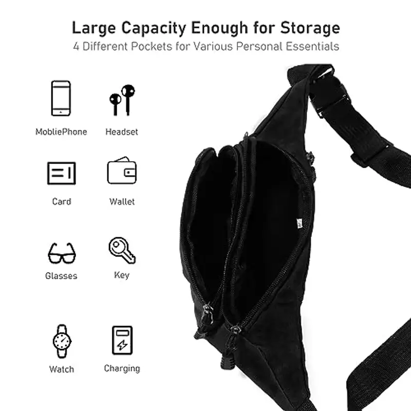 Vinabo Marsupio Uomo Nero 786742 miniatura 3