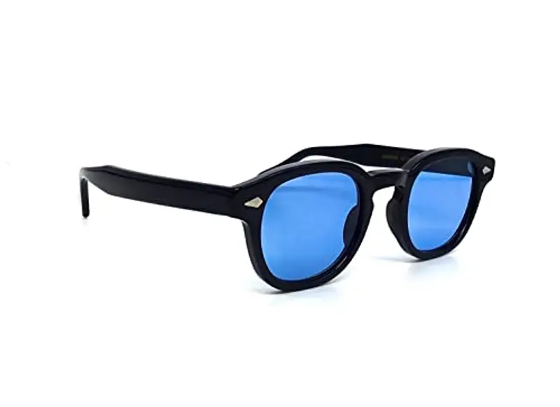 Vintange Sunglasses OCCHIALI DA SOLE MODELLO MOSCOT JOHNNY DEPP TONY STARKS OSVALDO UV 400 NOVITÀ 2022 (AZZURRO CLASSIC) miniatura 2