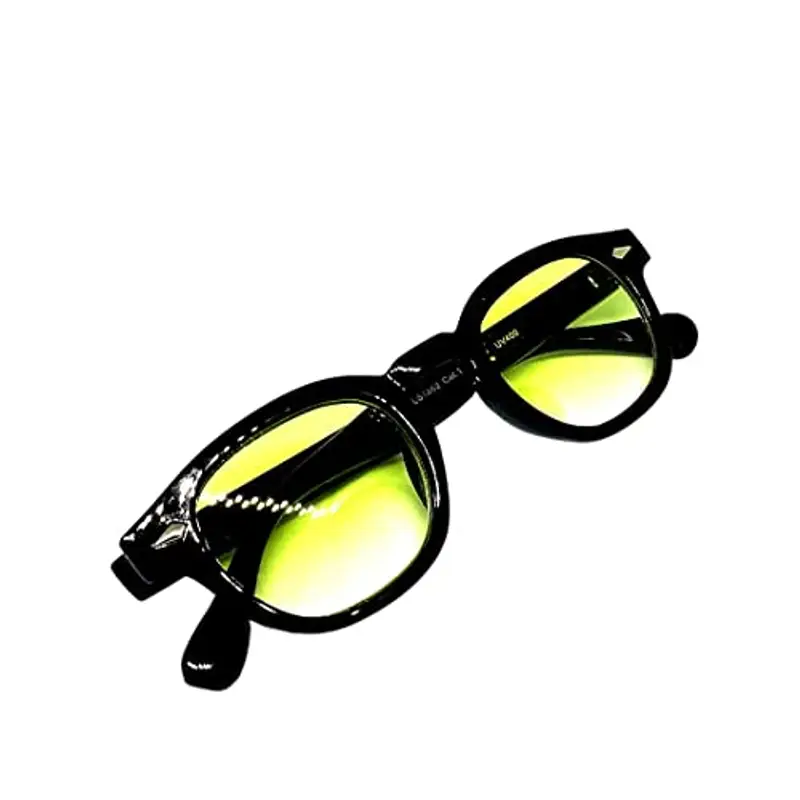 Vintange Sunglasses OCCHIALI DA SOLE MODELLO MOSCOT JOHNNY DEPP TONY STARKS OSVALDO UV 400 NOVITÀ 2022 (GIALLO) miniatura 2
