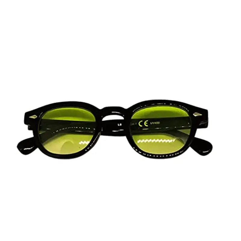 Vintange Sunglasses OCCHIALI DA SOLE MODELLO MOSCOT JOHNNY DEPP TONY STARKS OSVALDO UV 400 NOVITÀ 2022 (GIALLO) miniatura 3