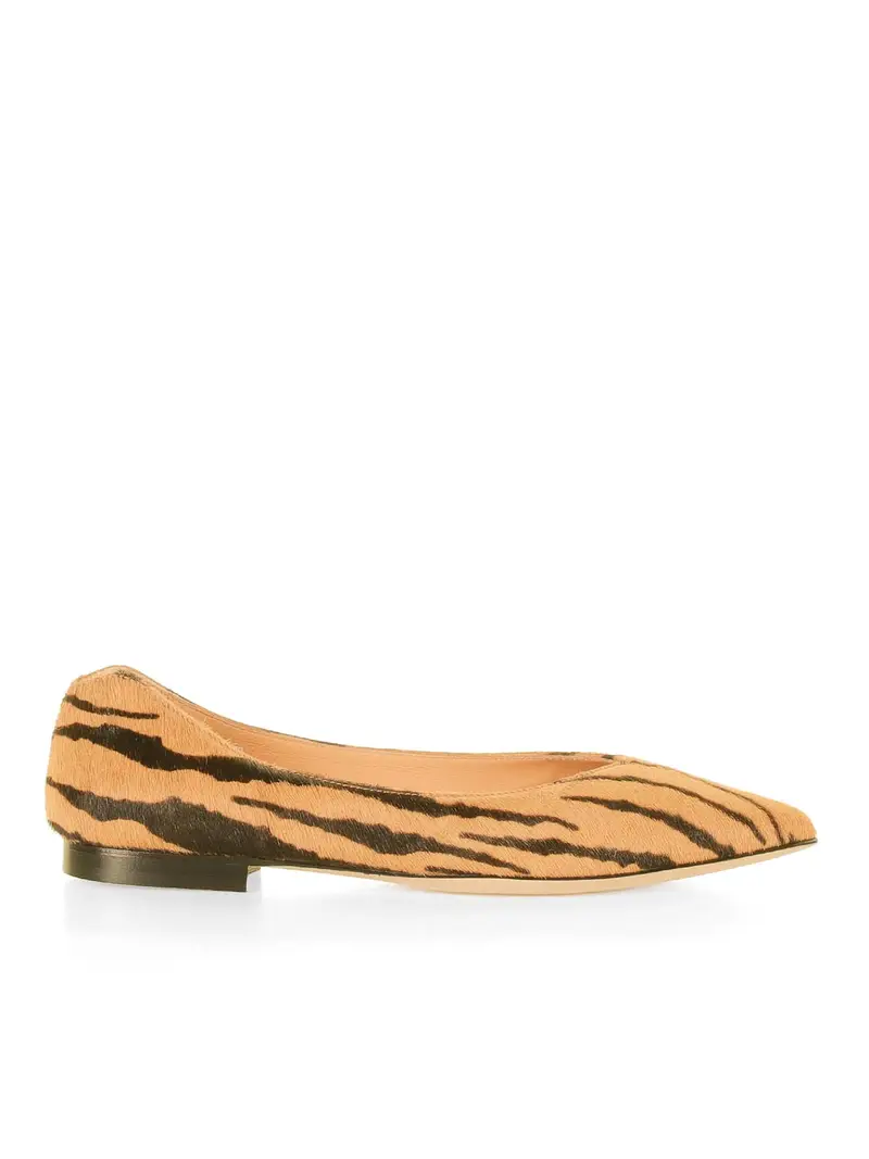 Ballerina Flat Tigrata Marrone Chiaro