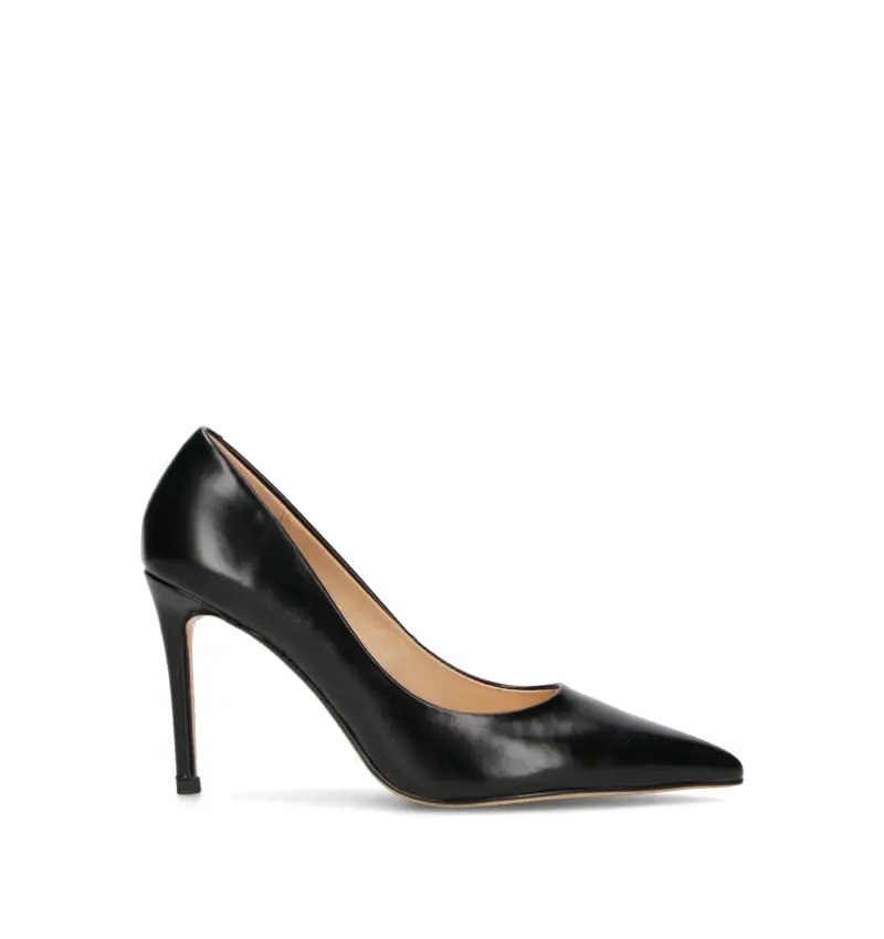 Décolleté donna nero in pelle Vario