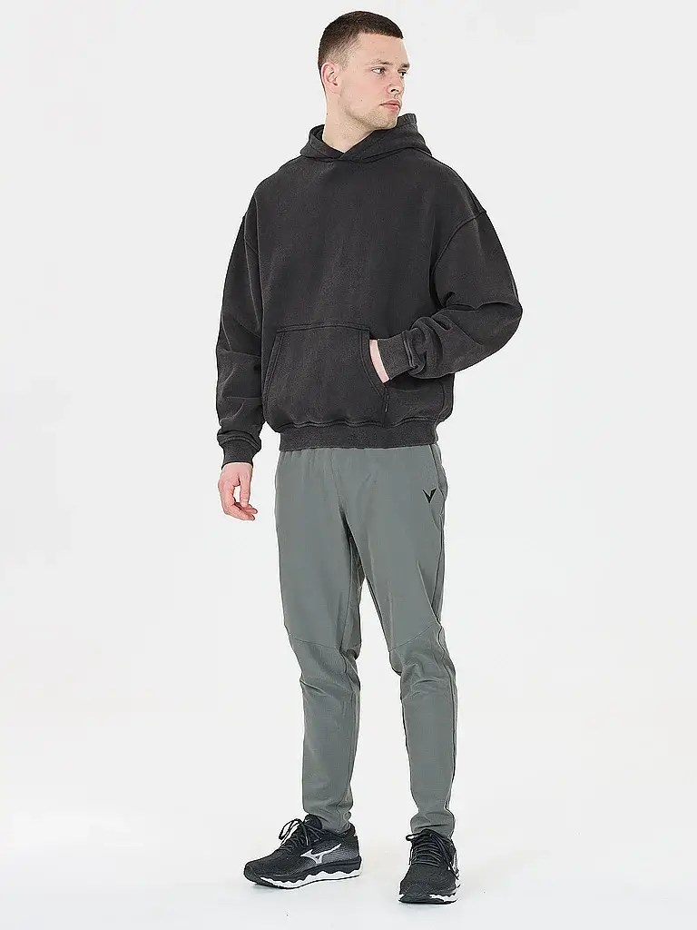 Felpa con cappuccio da uomo LLyod Washed nero | M miniatura 2