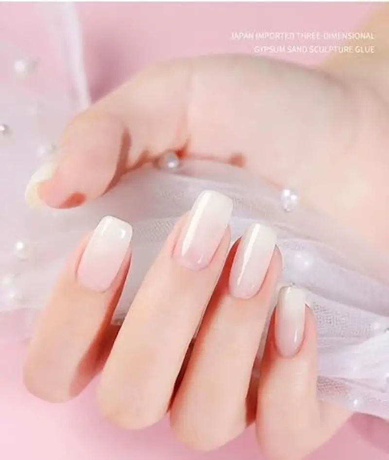 Vishine 8ml Gel Semipermanente Bianco Latteo, Smalto per Unghie Semipermanente Naturale French Manicure Gel Bianco Latteo per Nail Art UV LED Gel miniatura 3