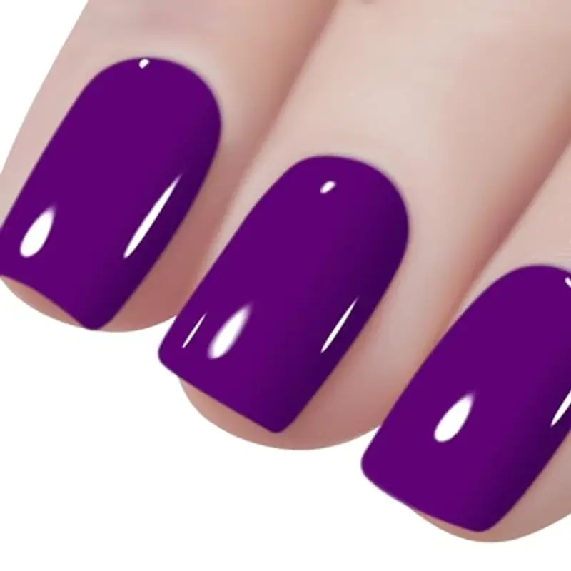 Vishine Gel Nail Polish, 1Pcs 8ml Purple Gel Polish Soak Off UV LED Gel Nail Art DIY Gel Nail Manicure for Girls Women #076 miniatura 2