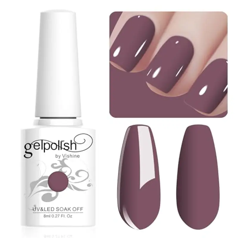 Vishine Smalto Gel, 1 Pezzo 8ml Colore BeanPaste, UV LED Soak Off per Nail Art Fai Da Te, Manicure per Ragazze e Donne #087