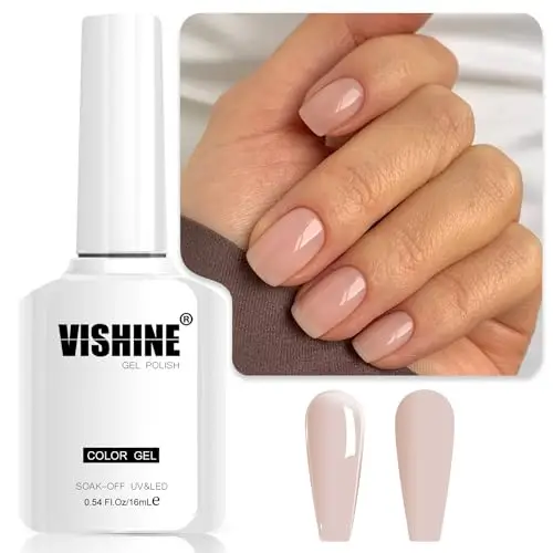 Vishine Smalto gel semi-permanente nudo gelatina 16 ml traslucido neutro nudo soak off smalto gel UV LED unghie nail