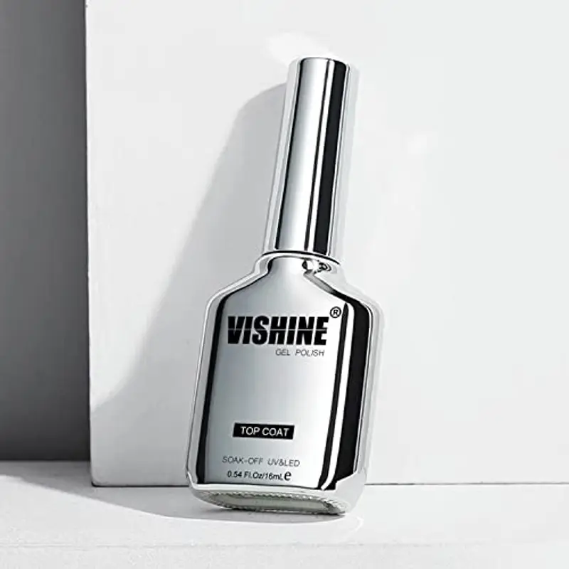 Vishine Smalto gel semipermanente ultra lucido, finitura lucida, 2 x 16 ml, top coat no wipe miniatura 3