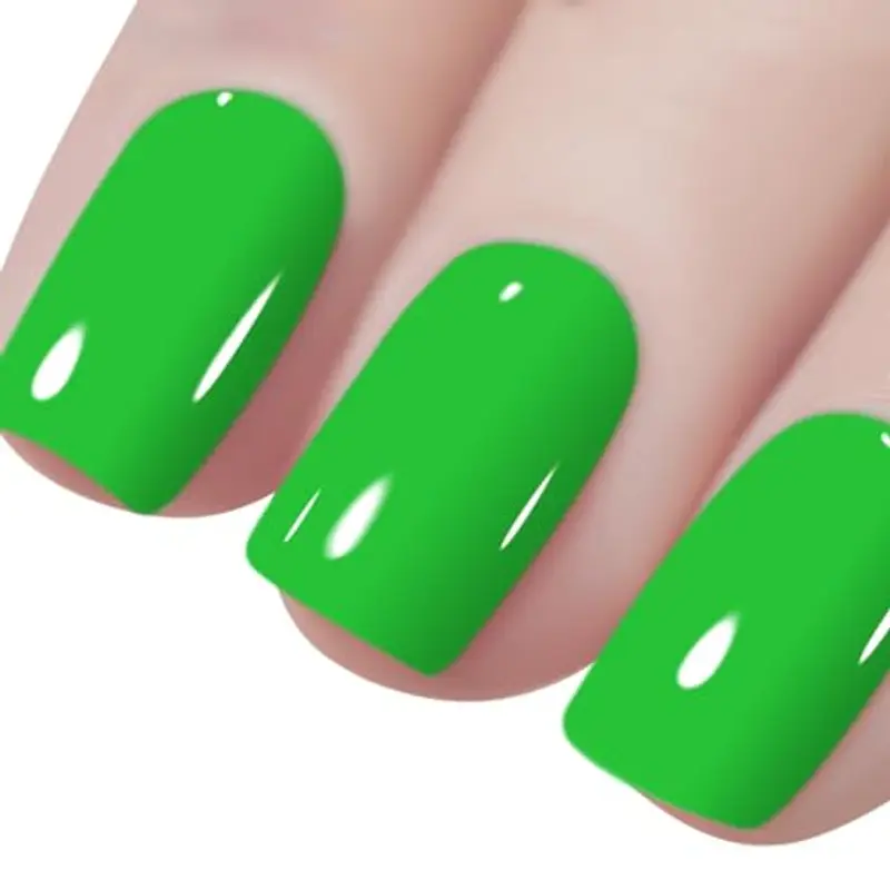 Vishine Smalto per Unghie, 8ml Verde Soak Off UV LED per Nail Art Fai Da Te, Manicure per Ragazze e Donne #066 miniatura 2