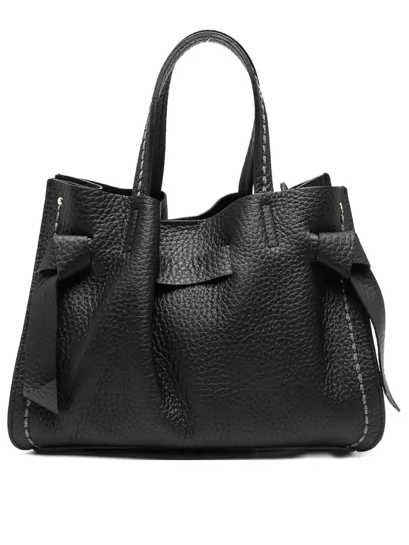 Borsa tote Vittoria in pelle nera Nero