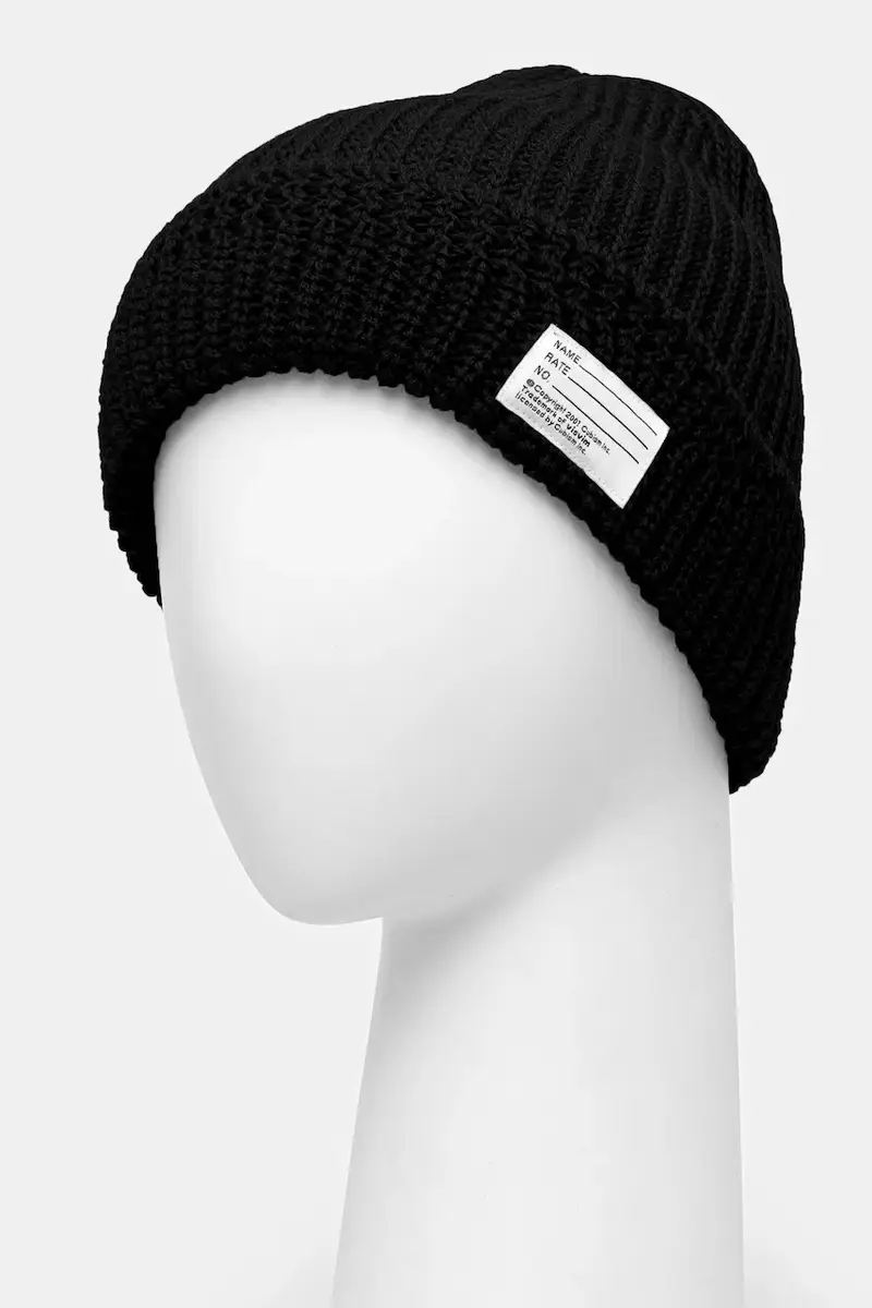 berretto in lana KNIT BEANIE colore nero 125203003010 miniatura 2