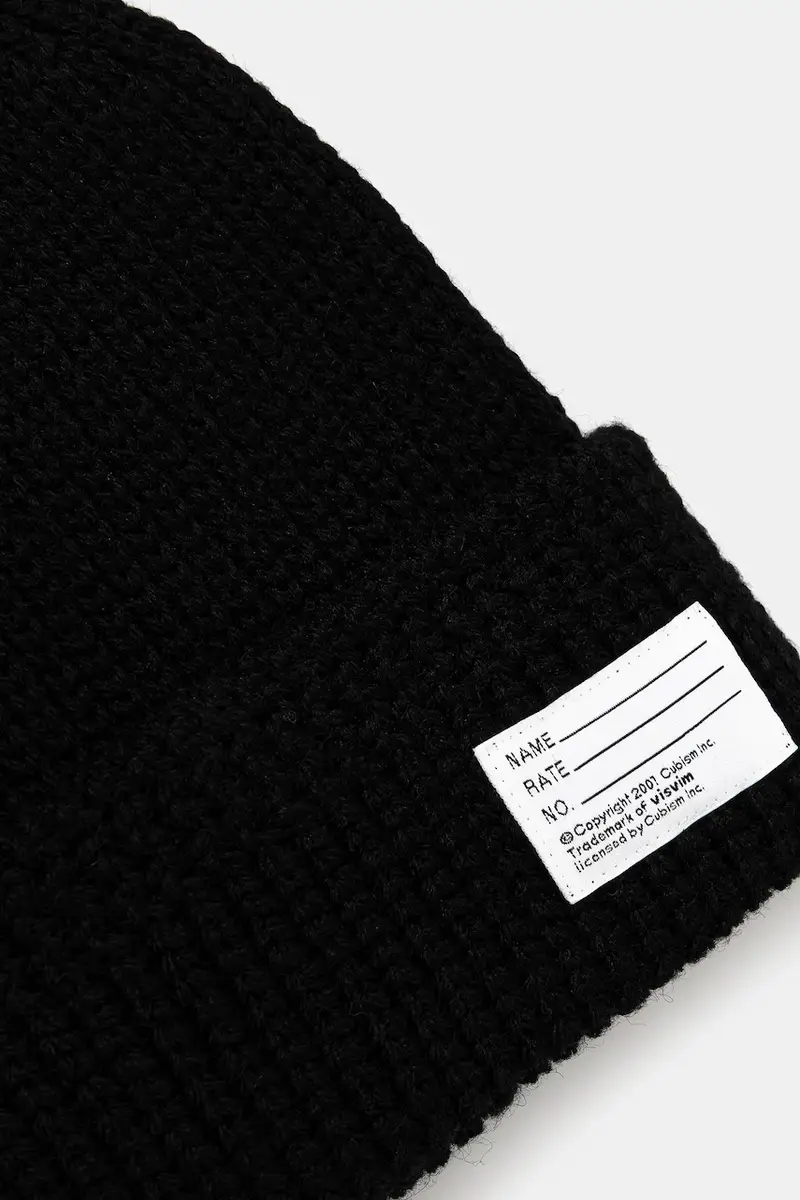 berretto in lana KNIT BEANIE colore nero 125203003010 miniatura 3