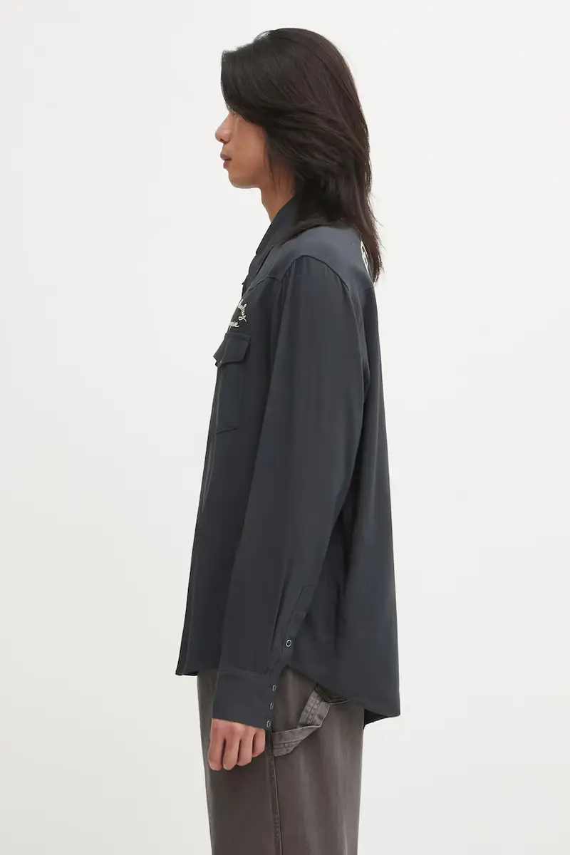 camicia FOUR CORNERS L.S uomo colore grigio 125205011007 miniatura 2