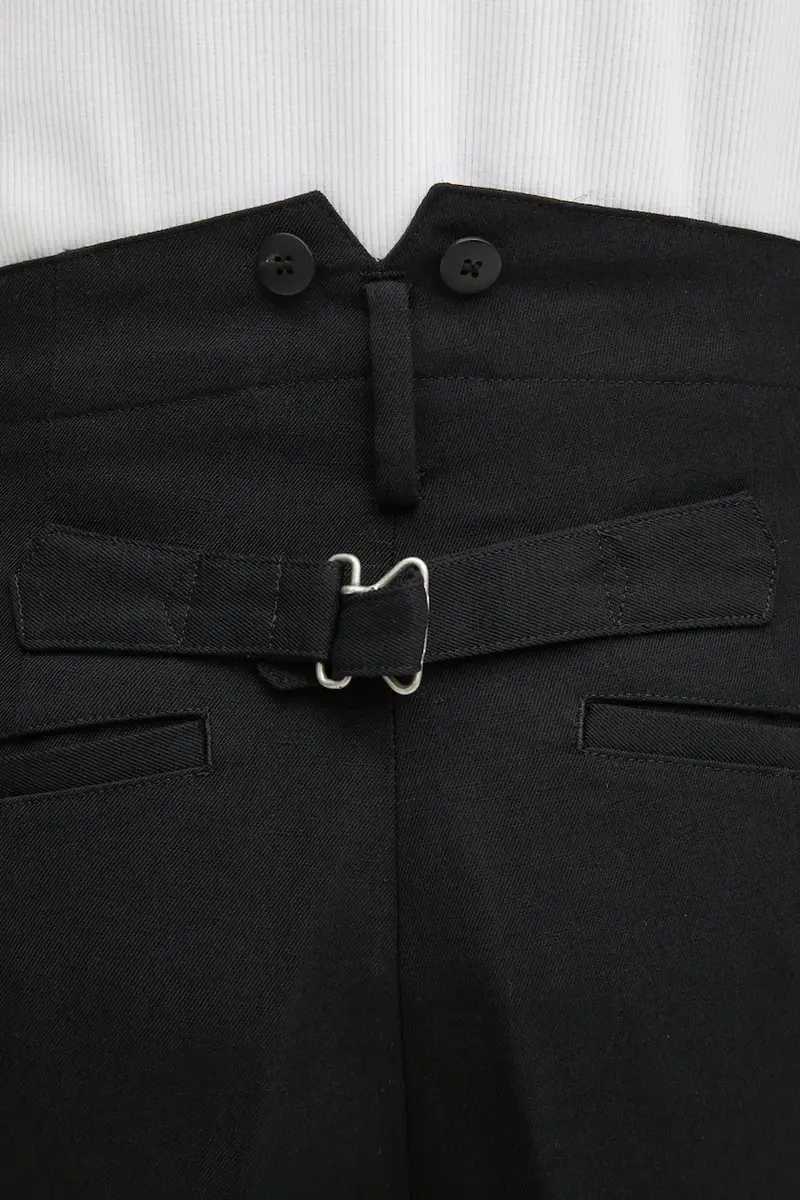 gonna con lana PASTORAL HW SLACKS colore nero 125205008019 miniatura 4