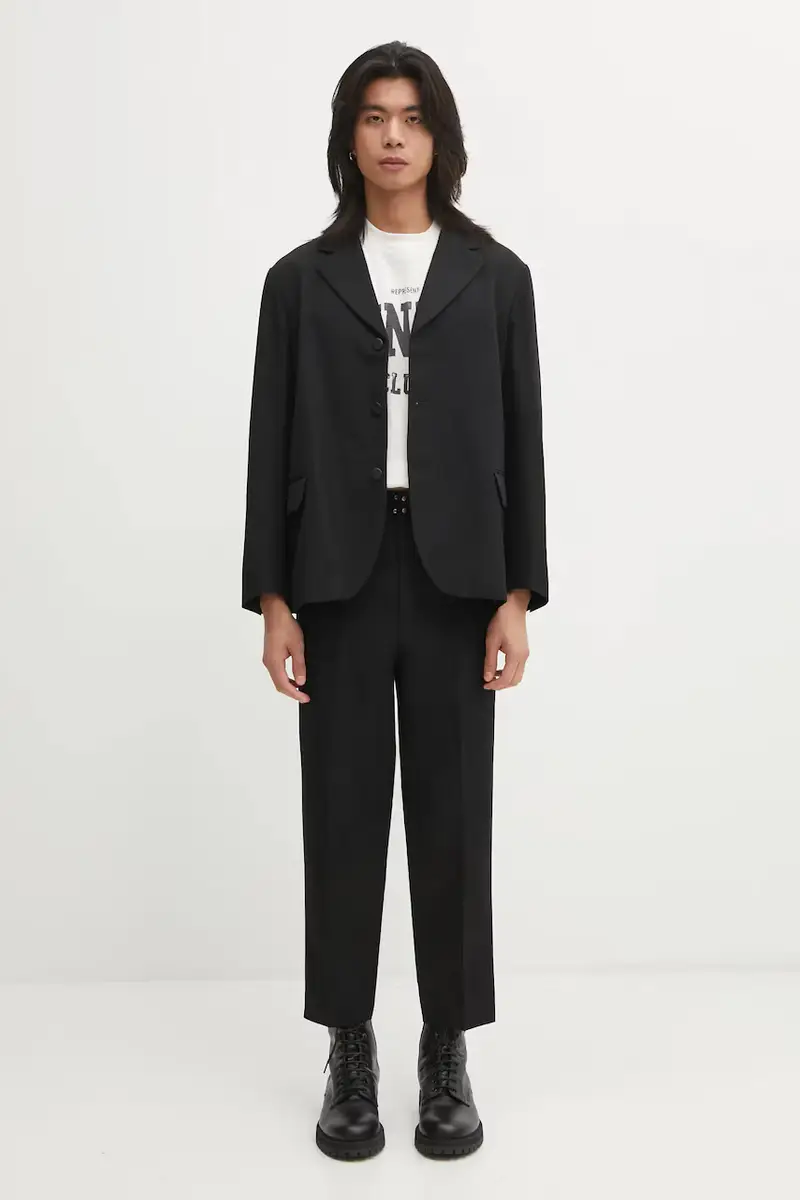 gonna con lana PASTORAL HW SLACKS colore nero 125205008019 miniatura 5