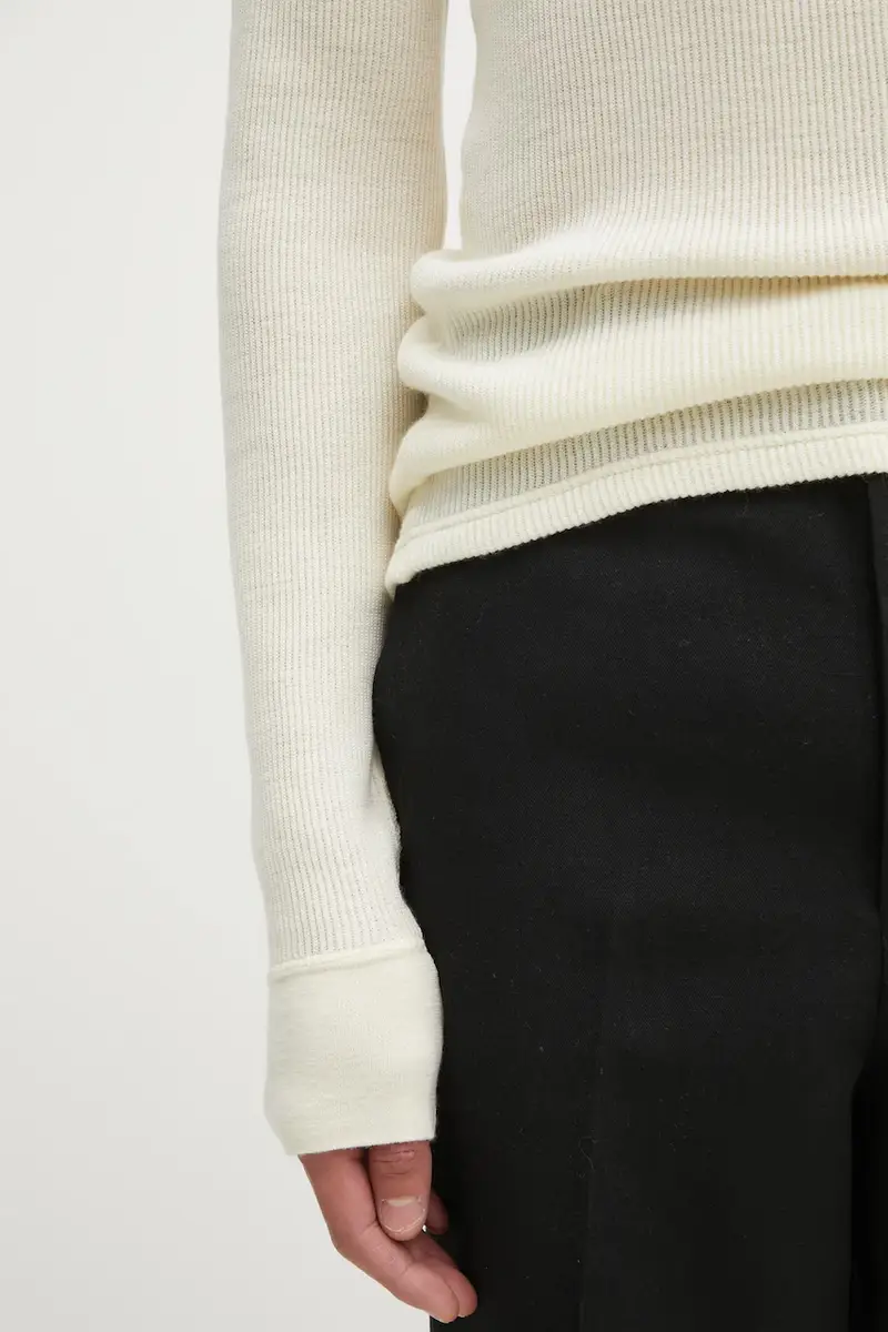 maglione in lana SOLAR WAFFLE SKIVVY uomo colore beige 125205010006 miniatura 4