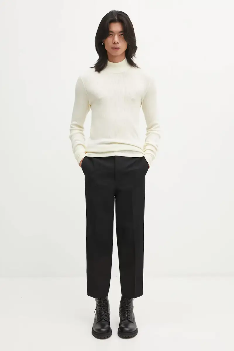 maglione in lana SOLAR WAFFLE SKIVVY uomo colore beige 125205010006 miniatura 5