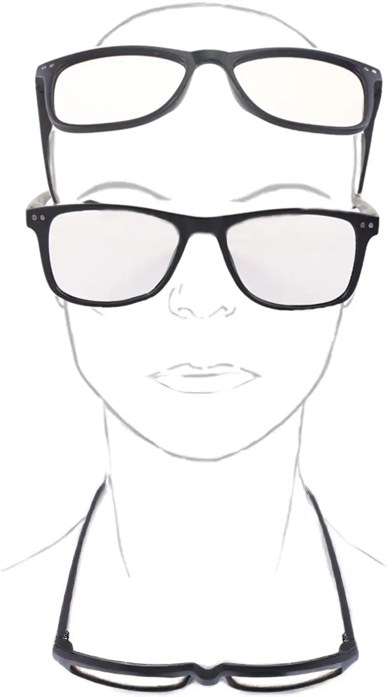 Vitallite Unisex MOD. 499 blue block HMC Occhiali da lettura Plastica Rosa Squadrata Anti-luce blu miniatura 2