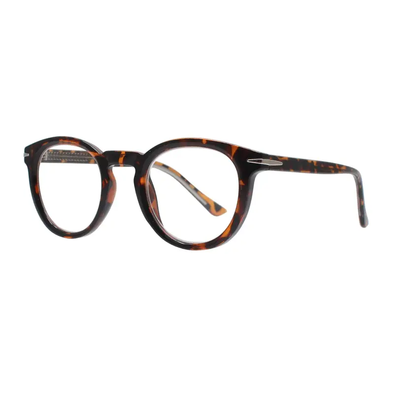 Unisex MOD. 540 Occhiali da lettura Acetato Blu Rotonda miniatura 3