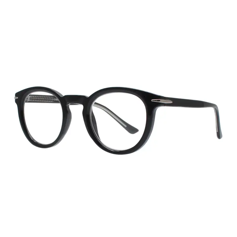 Unisex MOD. 540 Occhiali da lettura Acetato Nero Rotonda