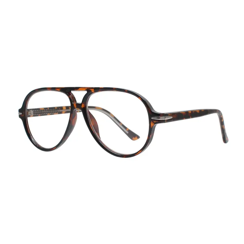 Unisex MOD. 542 Occhiali da lettura Acetato Nero Pilot miniatura 3