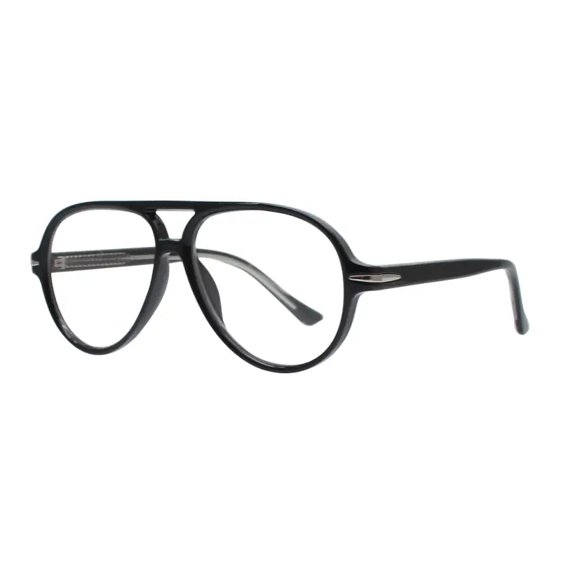 Unisex MOD. 542 Occhiali da lettura Acetato Nero Pilot