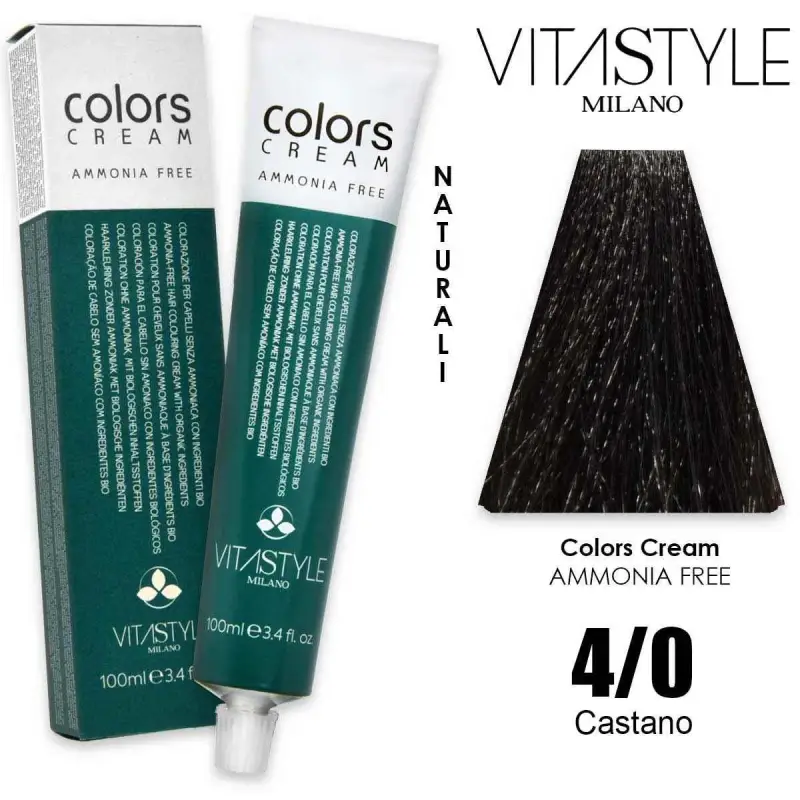Tinta capelli in crema senza ammoniaca 100 ml 4.0