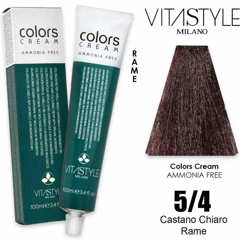 Tinta capelli in crema senza ammoniaca 100 ml 5.4