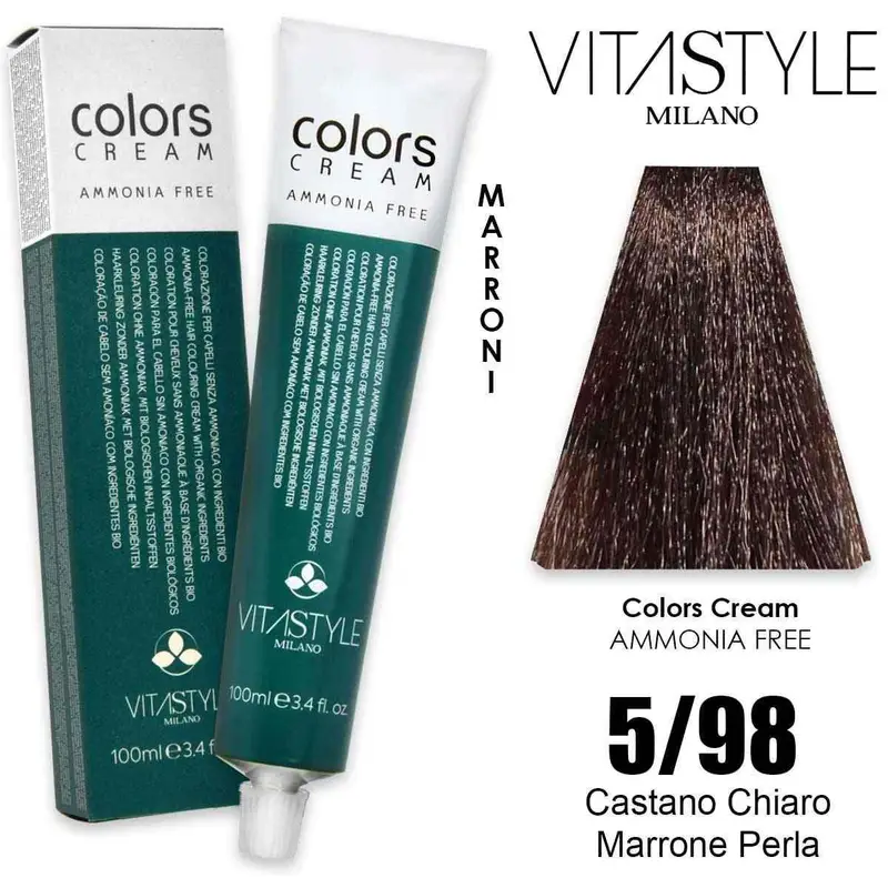 Tinta capelli in crema senza ammoniaca 100 ml 5.98