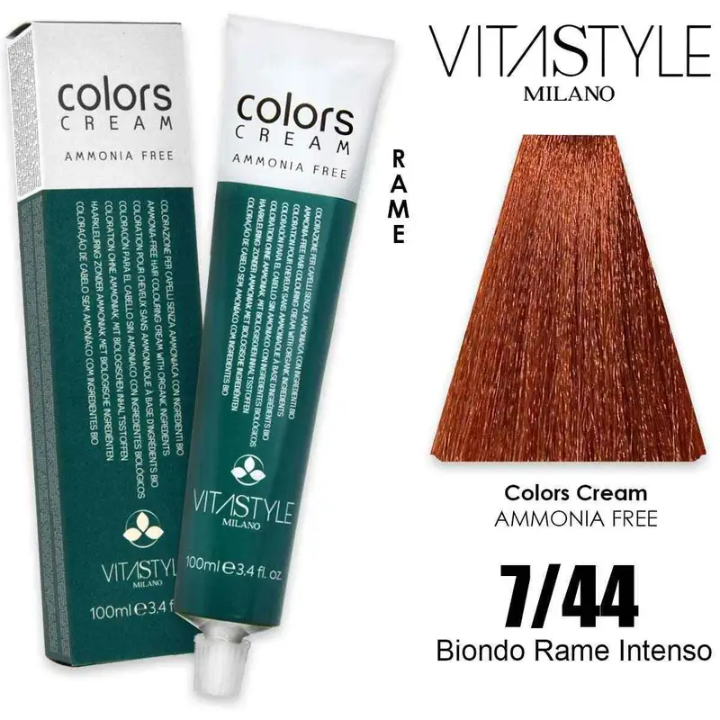 Tinta capelli in crema senza ammoniaca 100 ml 7.44