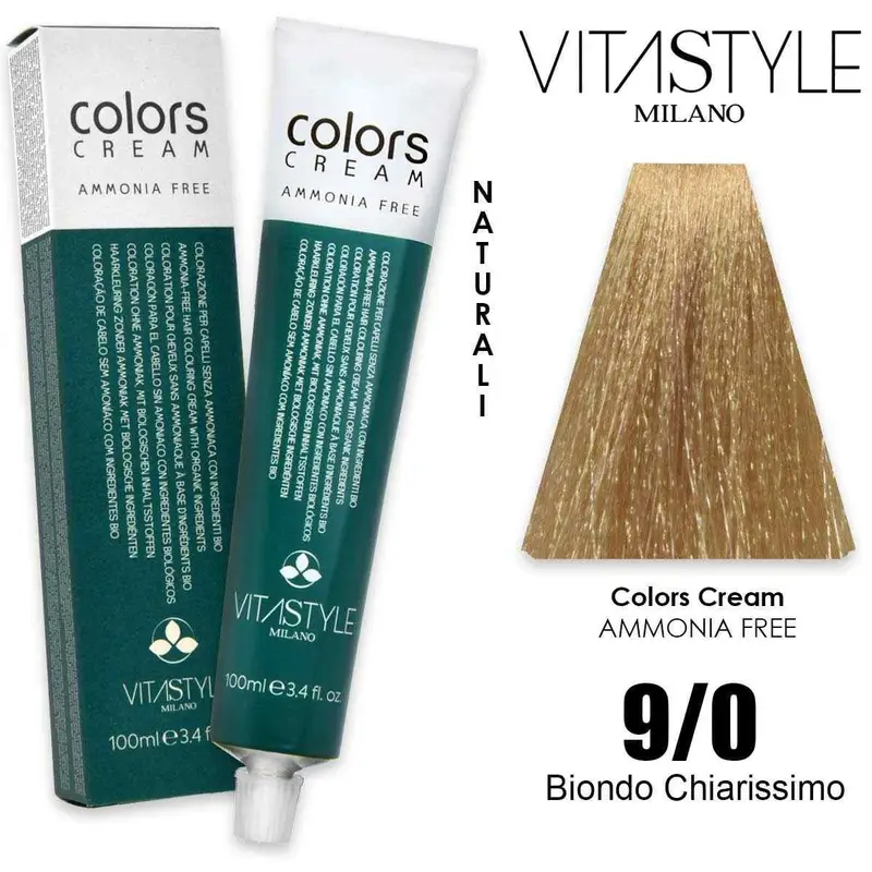 Tinta capelli in crema senza ammoniaca 100 ml 9.0